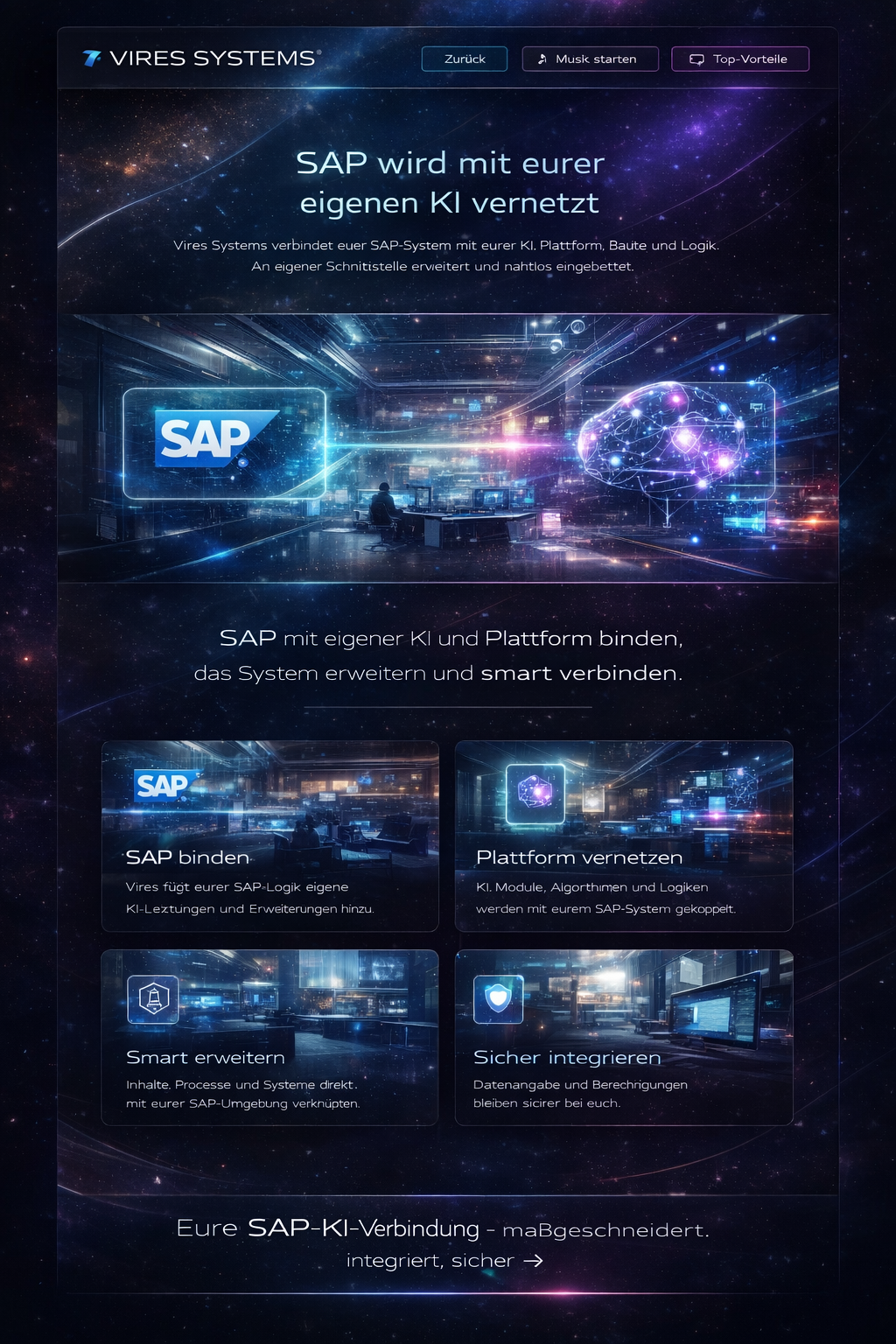 Architekturdiagramm SAP und Vires Systems